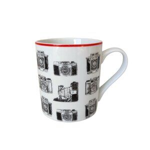 Queenwest Black-and-White Camera Sketches Mug